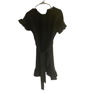 Little black dress with ruffles and a string to tie Funeral